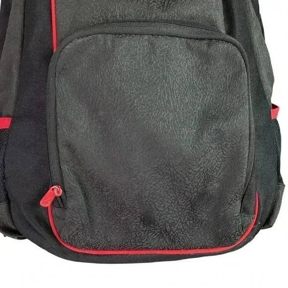 Nike Air Jordan Jumpman Elephant Print Backpack Black Gray Red Laptop Storage - Picture 3 of 9